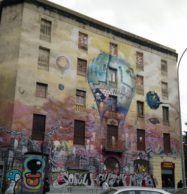 Graffiti Bombing in Barcelona - Photo by Pentabarf - Barcelona, Spanien, Spain