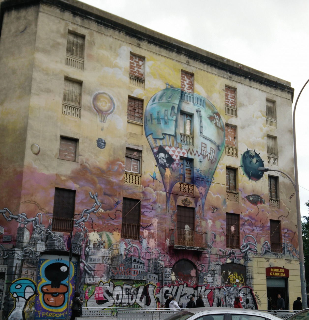 Graffiti Bombing in Barcelona - Photo by Pentabarf - Barcelona, Spanien, Spain