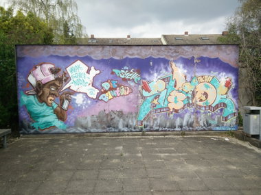 Graffiti Wall in Deutschland - Photo by Pentabarf - shade, character, koenigsbrunn (2009)