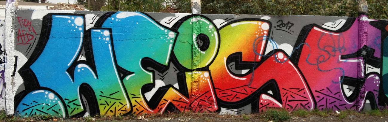 Graffiti Wall in Köln - Photo by Pentabarf - gremberg, weise (2017)