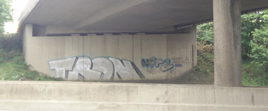 Graffiti in Deutschland - Photo by Pentabarf - A1, eifel, tron