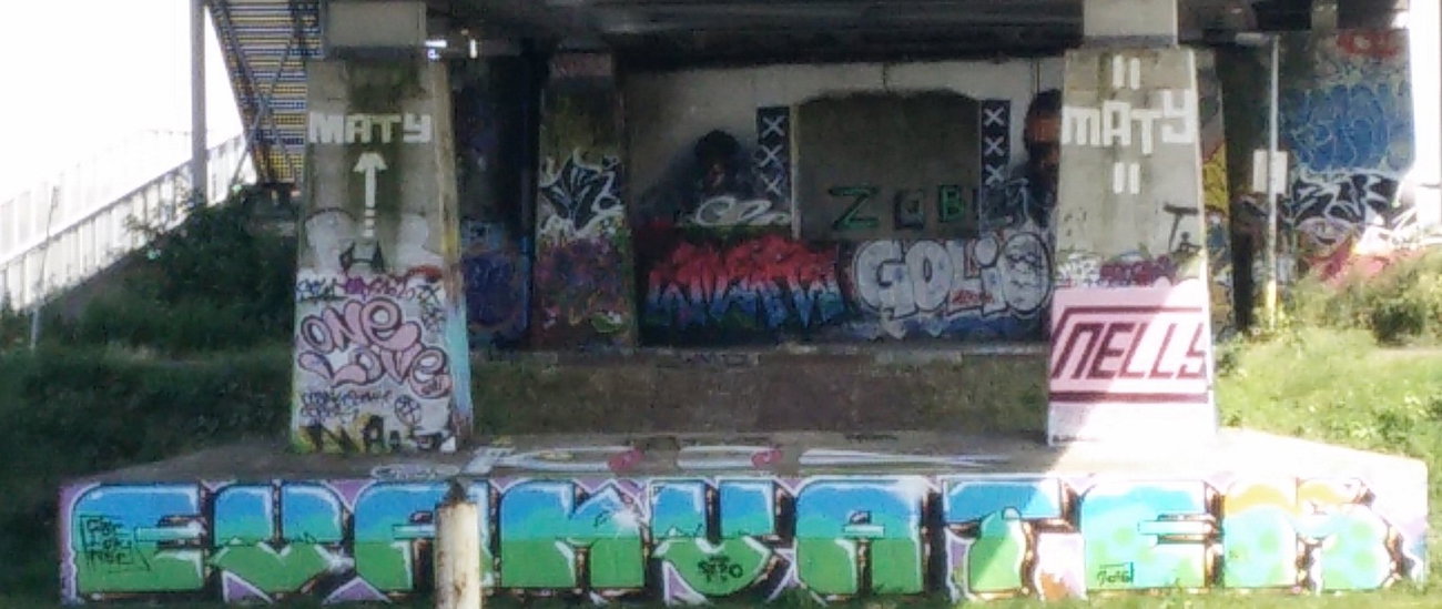 Graffiti Wall in Amsterdam - Photo by Pentabarf - amsterdam, Flevopark