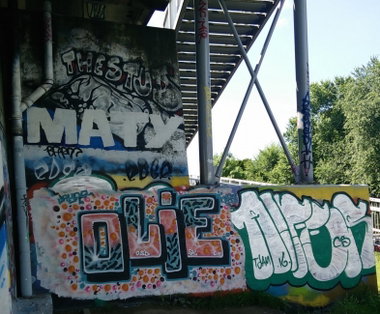 Graffiti in Amsterdam - Photo by Pentabarf - amsterdam, Flevopark, olie (2016)