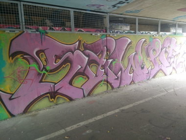 Graffiti in Deutschland - Photo by Pentabarf - brühl, walloffame, km (2016)