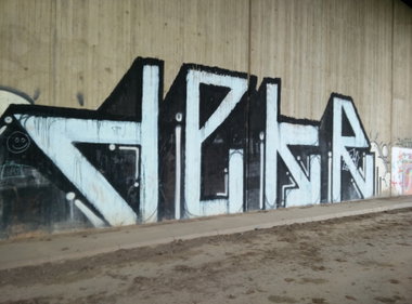 Graffiti Wall in Deutschland - Photo by Pentabarf - dekr, A1, Euskirchen