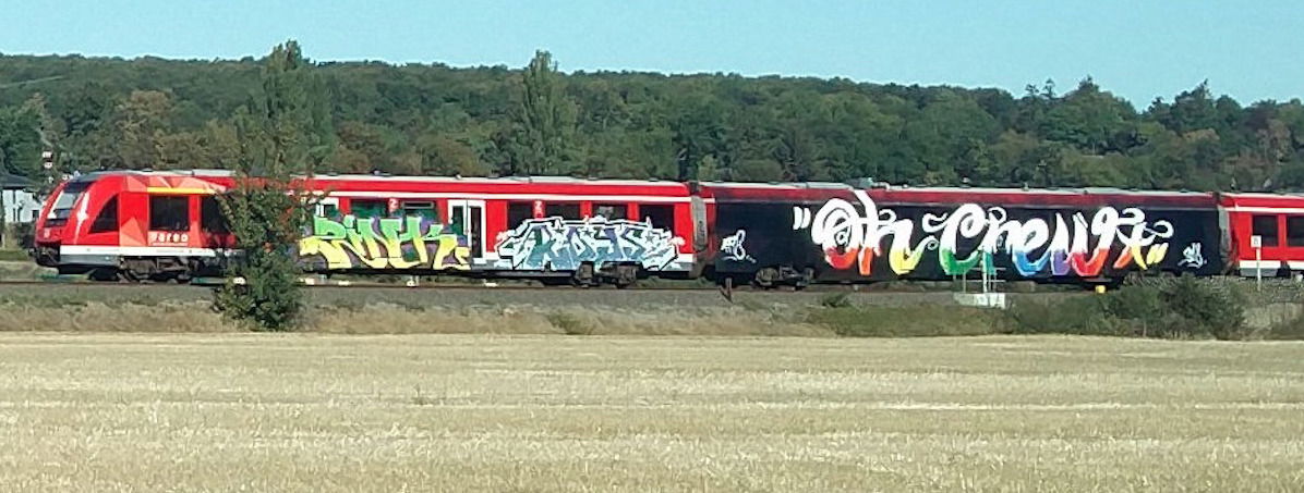 Graffiti Train - Photo by Pentabarf - zink, roys, oh (2018)