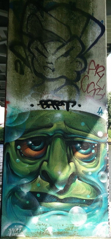 Graffiti Wall in Amsterdam - Photo by Pentabarf - amsterdam, Flevopark, character