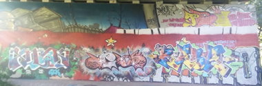 Graffiti Wall in Amsterdam - Photo by Pentabarf - amsterdam, flevopark