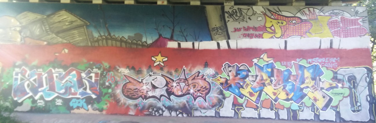 Graffiti Wall in Amsterdam - Photo by Pentabarf - amsterdam, flevopark