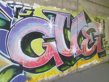 Graffiti Wall in Köln - Photo by Pentabarf - Cue, Netz, TG