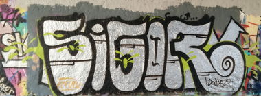 Graffiti Wall in Heidelberg - Photo by Pentabarf - heidelberg, halloffame, sigor (2016)