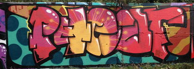 Graffiti Wall in Köln - Photo by Pentabarf - gremberg, pheat (2017)
