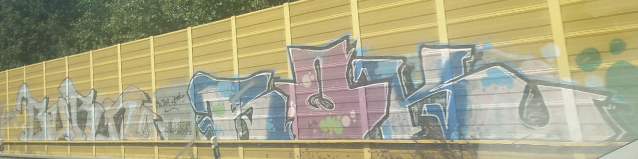Graffiti Bombing in Oberhausen - Photo by Pentabarf - A42, essen, oberhausen