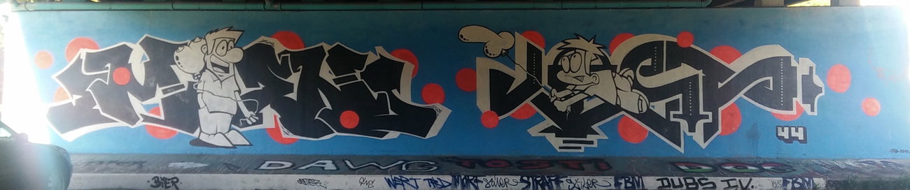 Graffiti Wall in Amsterdam - Photo by Pentabarf - amsterdam, flevopark, character