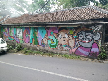 Graffiti Wall in Indonesia - Photo by Pentabarf - indonesia, indonesien, ubud