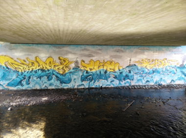 Graffiti Wall in Deutschland - Photo by Pentabarf - Biadge, Swek, Crime (2015)