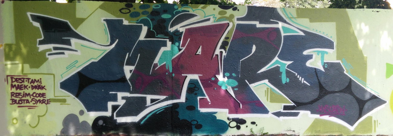 Graffiti Wall in Köln - Photo by Pentabarf - köln, cgn, cologne