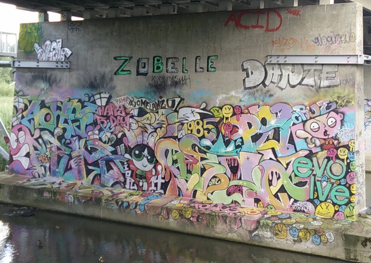 Graffiti Wall in Amsterdam - Photo by Pentabarf - amsterdam, Flevopark