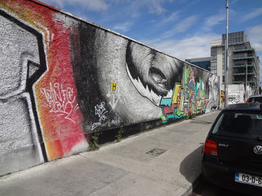 Graffiti Wall in Dublin - Photo by Pentabarf - irland, ireland, dublin