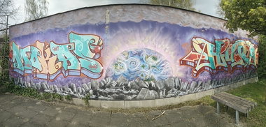 Graffiti Wall in Deutschland - Photo by Pentabarf - mokas, shade, koenigsbrunn (2009)