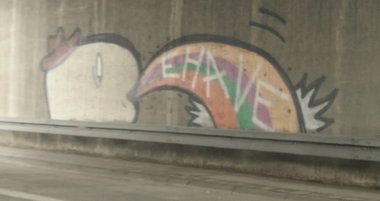 Graffiti in Deutschland - Photo by Pentabarf - A555, köln, cgn