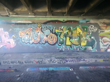 Graffiti Wall in Amsterdam - Photo by Pentabarf - amsterdam, flevopark