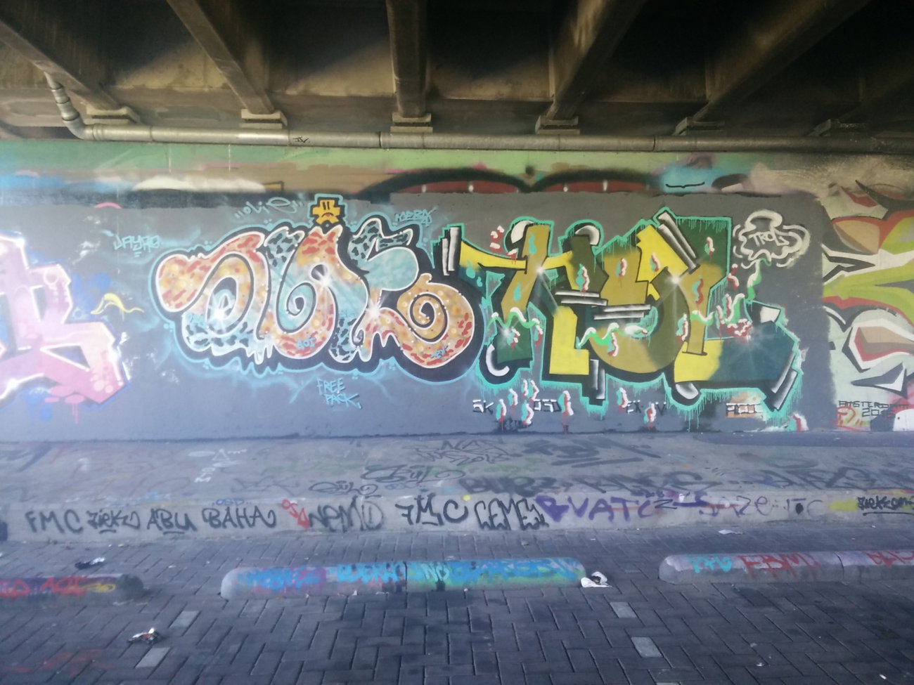 Graffiti Wall in Amsterdam - Photo by Pentabarf - amsterdam, flevopark