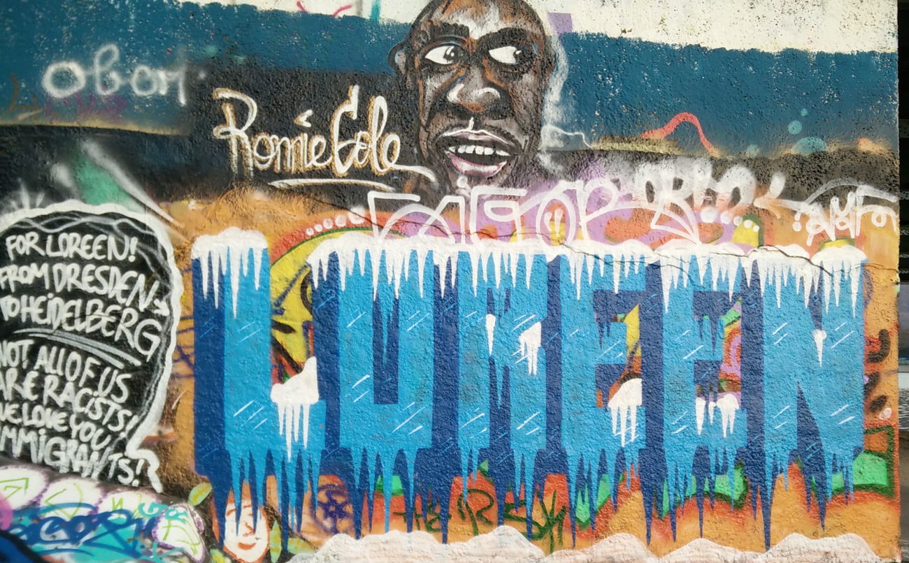 Graffiti Wall in Heidelberg - Photo by Pentabarf - heidelberg, halloffame, loreen (2016)