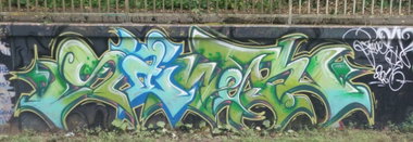 Graffiti in Deutschland - Photo by Pentabarf - brühl, walloffame, säwer (2016)