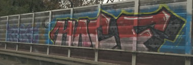 Graffiti Wall in Deutschland - Photo by Pentabarf - A555, Krice, HACF