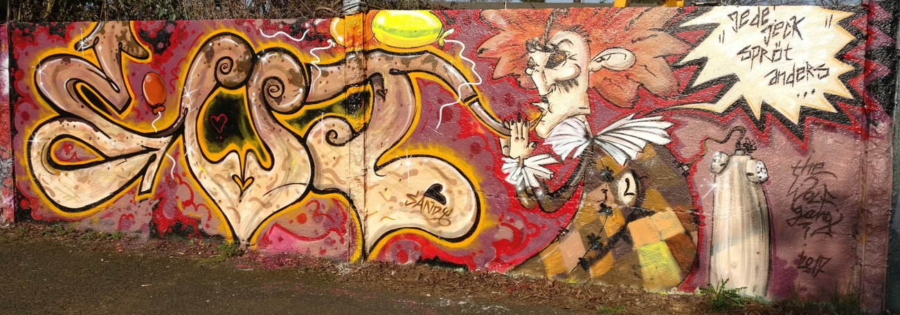 Graffiti Wall in Köln - Photo by Pentabarf - köln, cgn, cologne (2017)