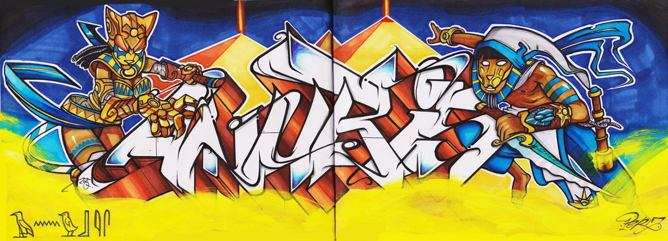 Graffiti Sketch - Photo by PermArt - graff, sketch, anubis (2015)