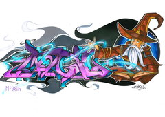 Graffiti Sketch - Photo by PermArt - sketch, perm, magic (2016)