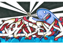 Graffiti Sketch - Photo by PermArt - golden, battle, style (2016)