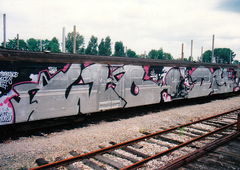 Graffiti Train - Photo by Perry - Woody, Graffiti, Paris (1999)