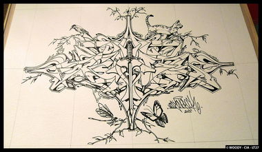 Graffiti Sketch - Photo by Perry - Woody, Graff, Graffiti (2016)