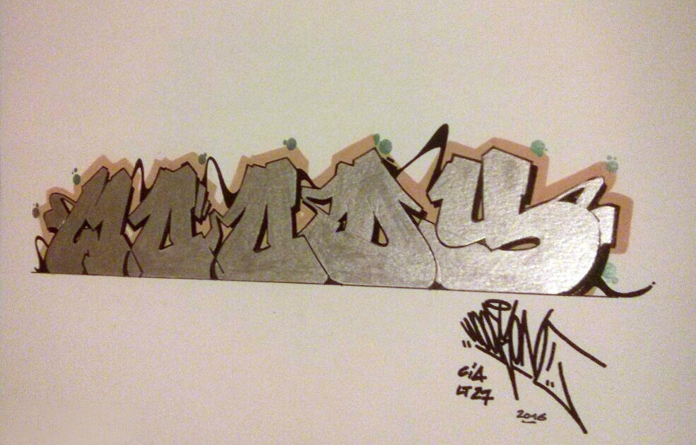 Graffiti Sketch - Photo by Perry - chrome, graff, graffiti (2016)