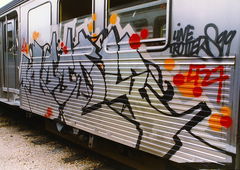 Graffiti Train - Photo by Perry - Woody, Graffiti, Paris (1999)