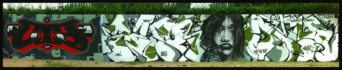 Graffiti Wall - Photo by Perry - Woody, Graffiti, Paris (1996)