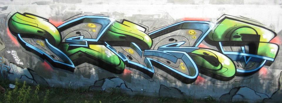 Graffiti Wall in Bregenz - Photo by Perso - Perso, OSK (2013)