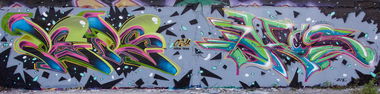 Graffiti Wall in Berlin - Photo by Perso - Perso, Dhos, OSK (2013)