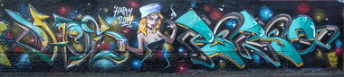 Graffiti Wall in Berlin - Photo by Perso - dhos, rise, perso (2013)