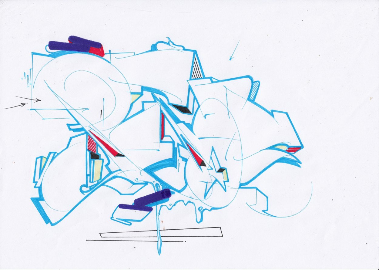 Graffiti Sketch - Photo by Petas