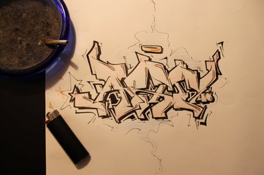 Graffiti Sketch - Photo by Petas