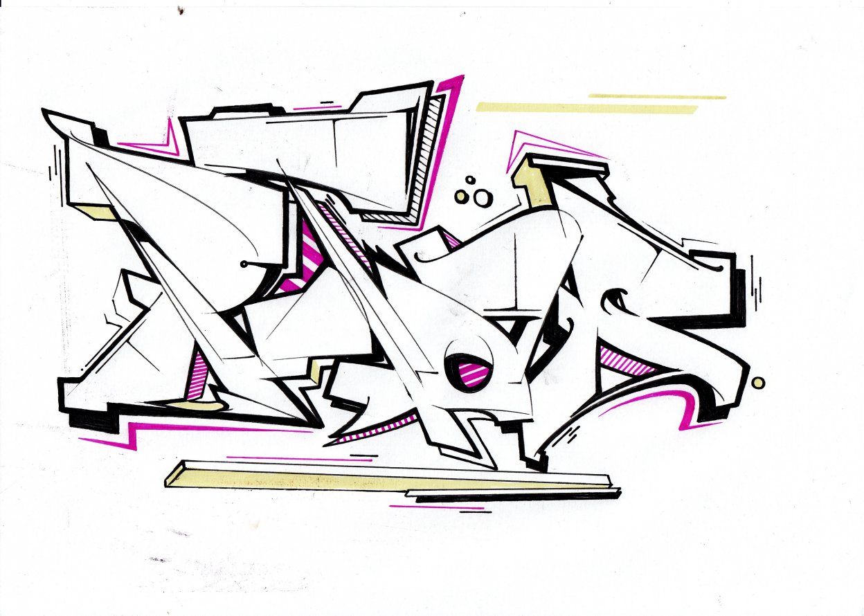 Graffiti Sketch - Photo by Petas - Petas