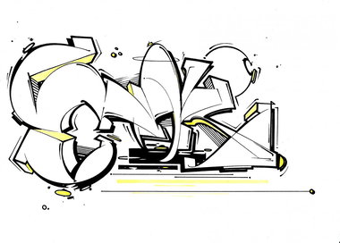 Graffiti Sketch - Photo by Petas - Snok, meister, dre