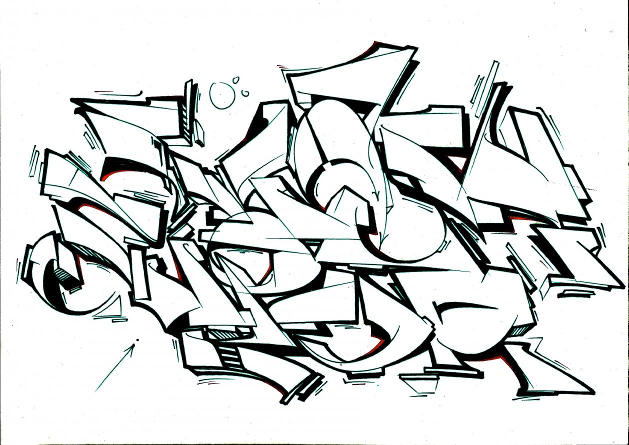 Graffiti Sketch - Photo by Petas - Super, Smash