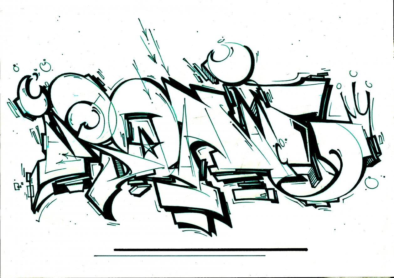 Graffiti Sketch - Photo by Petas - Ironie, Exchange, Petas