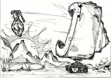 Graffiti Sketch - Photo by Petas - granate