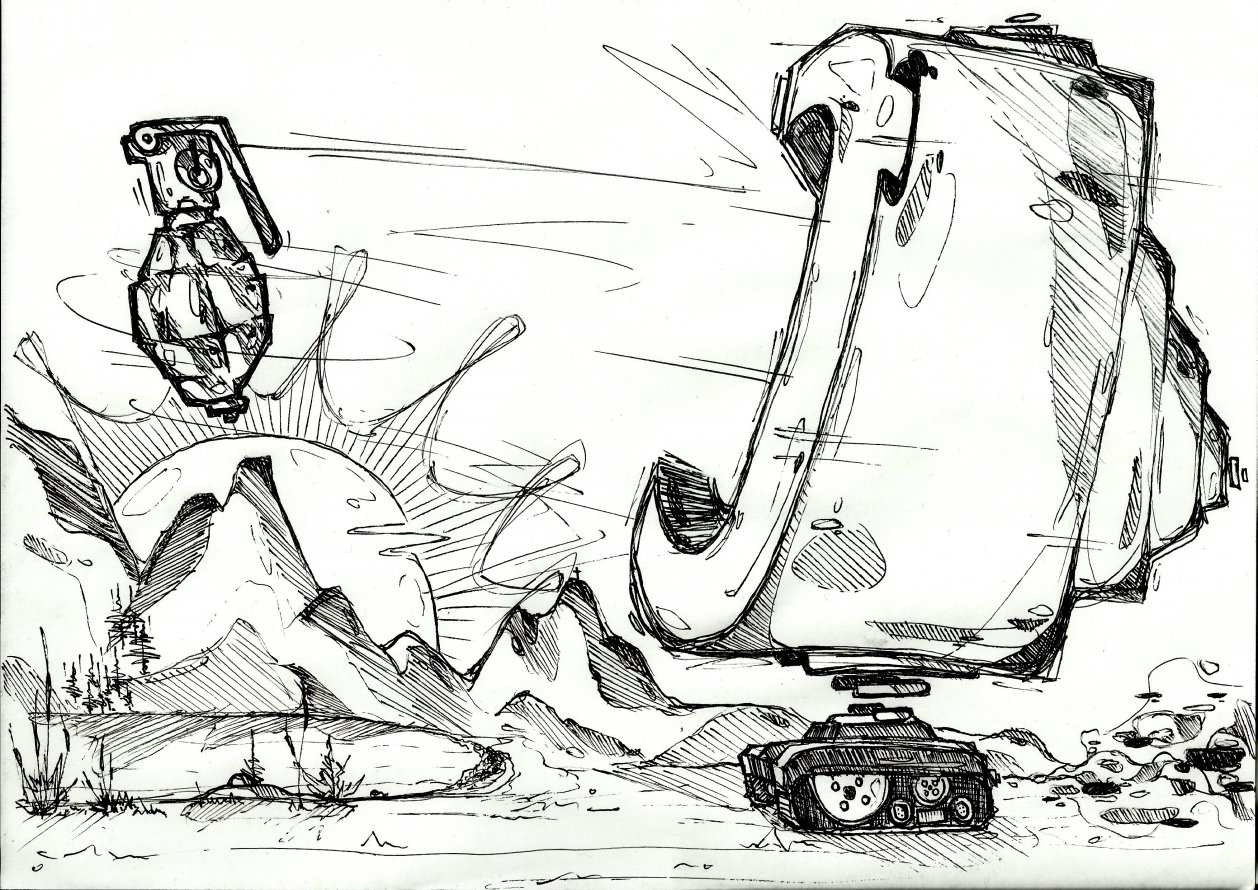 Graffiti Sketch - Photo by Petas - granate